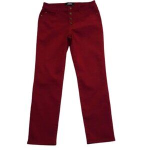 JORDACHE High Rise Ankle Skinny Wine Jeans Jegging Leggings (10)